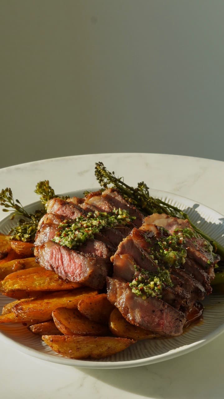 Seared New York Strip with Chimichurri